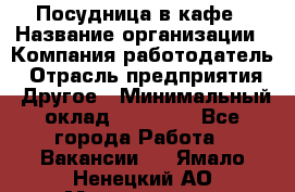 Посудница в кафе › Название организации ­ Компания-работодатель › Отрасль предприятия ­ Другое › Минимальный оклад ­ 14 000 - Все города Работа » Вакансии   . Ямало-Ненецкий АО,Муравленко г.